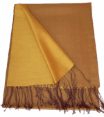 Misiny-%100 Saf İpek Şal - A.Gold / Pudra