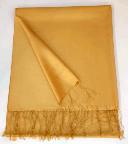 Misiny-%100 Saf İpek Şal - A.Gold (Ufak Hatalı )