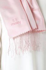 Misiny-%100 Saf İpek Şal-Açık Pembe - Görsel 4