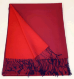 Misiny-%100 Saf İpek Şal - Kırmızı/Bordo (Ufak Hatalı)