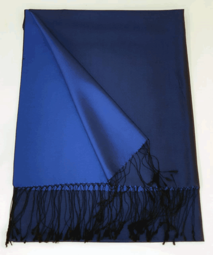 Misiny-%100 Saf İpek Şal - Lacivert / Mavi