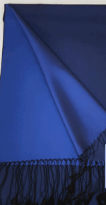 Misiny-%100 Saf İpek Şal - Lacivert / Mavi - Görsel 2