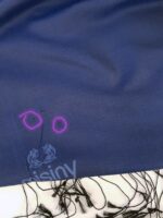 Misiny-%100 Saf İpek Şal - Lacivert / Mavi (Ufak Hatalı) - Görsel 3