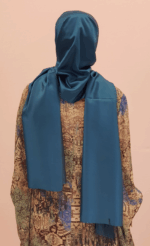 Misiny-%100 Saf İpek Şal-Petrol - Görsel 3