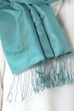 Misiny-%100 Saf İpek Şal-Yeşil - Görsel 4