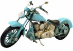 Misiny-Açık Mavi Metal Motosiklet Maketi