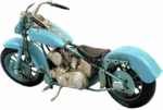 Misiny-Açık Mavi Metal Motosiklet Maketi - Görsel 3
