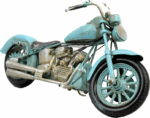 Misiny-Açık Mavi Metal Motosiklet Maketi - Görsel 4