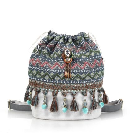 Misiny-Boho Gri Çanta 002