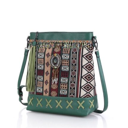 Misiny-Boho Yeşil Çanta 004