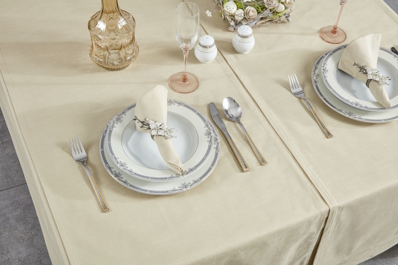 Misiny-Brüksel Bej Masa Örtüsü Misiny-Brüksel Bej Masa Örtüsü