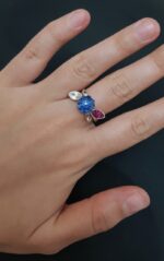 Misiny-Çiçek Desen Set 2 - Yüzük Küpe ve Kolye - Görsel 4