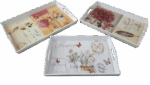 Misiny-Çiçek Desenli Ahşap Tepsi 3'lü Seti-009 - Görsel 2
