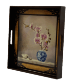 Misiny-Çiçek Desenli Ahşap Tepsi 3'lü Seti-014 - Görsel 4