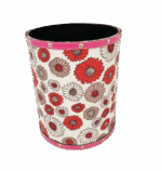 Misiny-Çiçek Desenli Deri Çöp Kutusu Seti-002 - Görsel 3