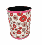 Misiny-Çiçek Desenli Deri Çöp Kutusu Seti-002 - Görsel 4