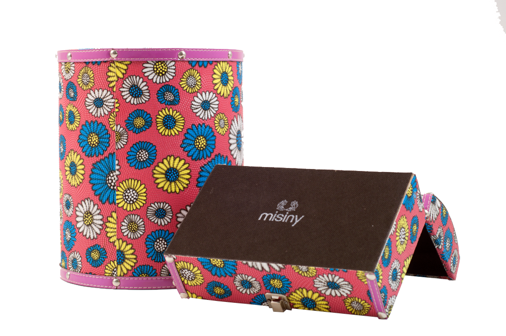 Misiny-Çiçek Desenli Deri Çöp Kutusu Seti-018 Misiny-Çiçek Desenli Deri Çöp Kutusu Seti-018