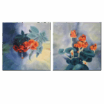 Misiny-Çiçekler Yağlı Boya Tablo 011 - 40 x 40 cm x 2