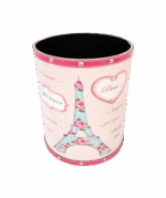 Misiny-Eiffel Desenli Deri Çöp Kutusu Seti - Görsel 3