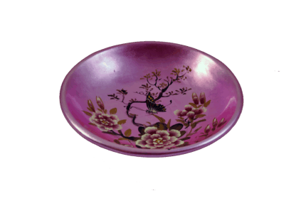 Misiny-El Boyama Dekoratif Kelebek Tabak - Pembe