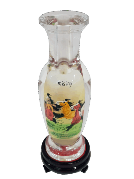 Misiny-El Boyaması Cam Aksesuar-ATLAR-8x21 cm