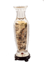 Misiny-El Boyaması Cam Aksesuar-UZAKDOĞU-11x33 cm