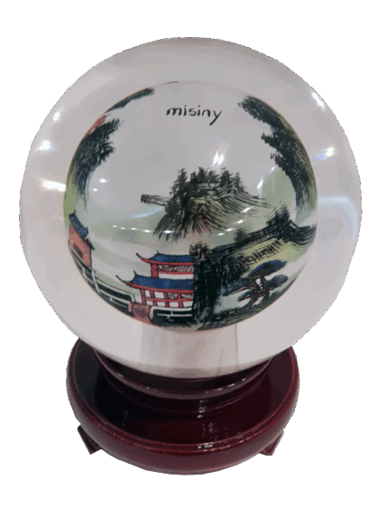 Misiny-El Boyaması Cam Küre-MANZARA