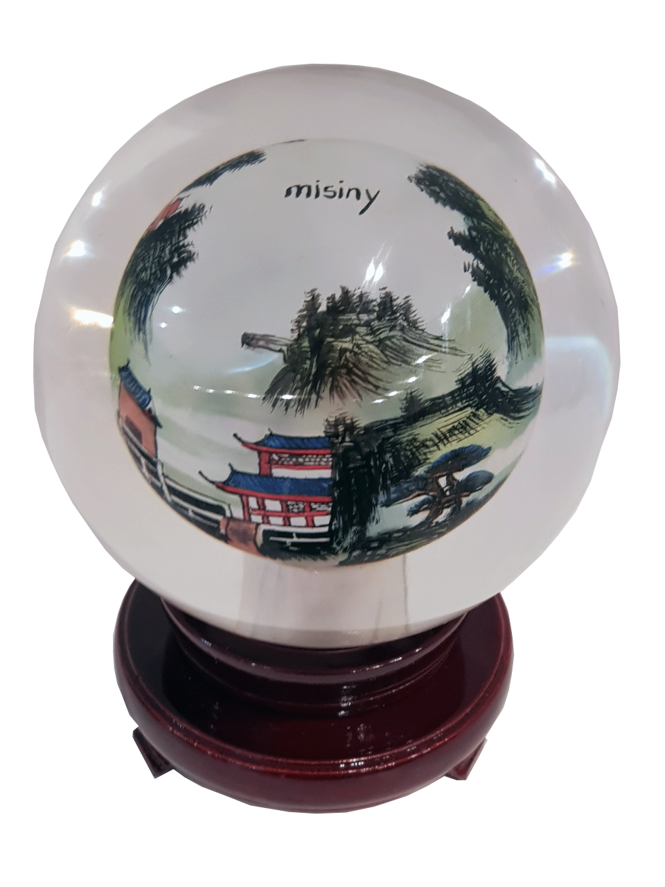 Misiny-El Boyaması Cam Küre-MANZARA Misiny-El Boyaması Cam Küre-MANZARA