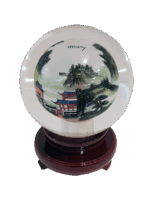 Misiny-El Boyaması Cam Küre-MANZARA - Görsel 2