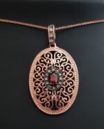 Misiny-Elmas Montur Kolye -2  (Rose) - Görsel 4