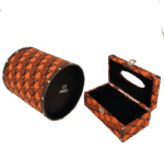 Misiny-Geometrik Desenli Deri Çöp Kutusu Seti-001 - Görsel 3