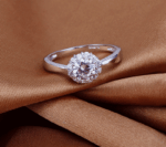 Misiny-Gümüş Çiçek Desen Taşlı Yüzük - Görsel 4