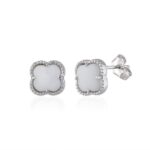 Misiny-Gümüş Yonca Küpe - Görsel 2