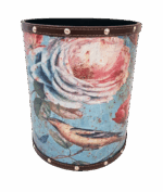 Misiny-Kuş Desenli Deri Çöp Kutusu Seti - Görsel 2