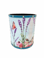 Misiny-Lavanta Desenli Deri Çöp Kutusu Seti - Görsel 3