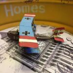 Misiny-Nostaljik Metal Mavi Kırmızı Uçak Maketi - Görsel 3