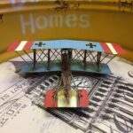 Misiny-Nostaljik Metal Mavi Kırmızı Uçak Maketi - Görsel 4