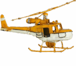 Misiny-Nostaljik Sarı Beyaz Metal Helikopter Maketi - Görsel 3