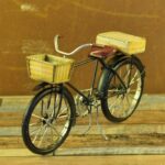 Misiny-Nostaljik Siyah Klasik Sepetli Metal Bisiklet Maketi - Görsel 3