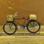 Misiny-Nostaljik Siyah Klasik Sepetli Metal Bisiklet Maketi - Görsel 4