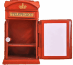 Misiny-Nostaljik Telefon Kulübesi Resim Çerçevesi Ve Kalemlik  Maketi - Görsel 3