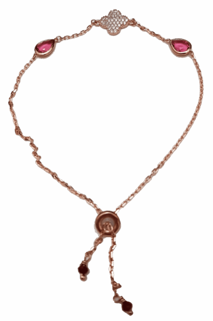 Misiny-Renkli Zirkon Taşlı Bileklik - 1 (Rose)