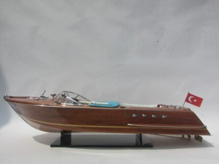 Misiny-Super Riva Aquarama Wood Finished Gemi Maketi