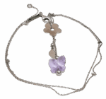 Misiny-Swarovski Kelebek Desen Kolye Ucu