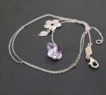 Misiny-Swarovski Kelebek Desen Kolye Ucu - Görsel 2