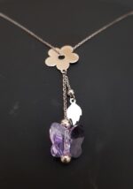 Misiny-Swarovski Kelebek Desen Kolye Ucu - Görsel 4