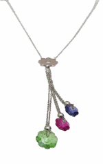 Misiny-Swarowski 3 Renkli Taşlı Kolye Ucu