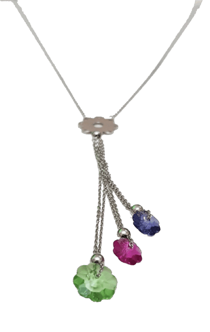 Misiny-Swarowski 3 Renkli Taşlı Kolye Ucu