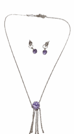 Misiny-Top Taşlı Set 1 - Küpe ve Kolye