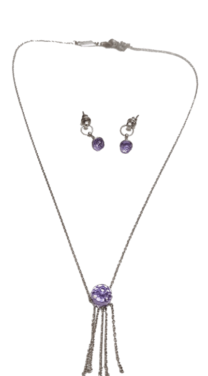 Misiny-Top Taşlı Set 1 - Küpe ve Kolye